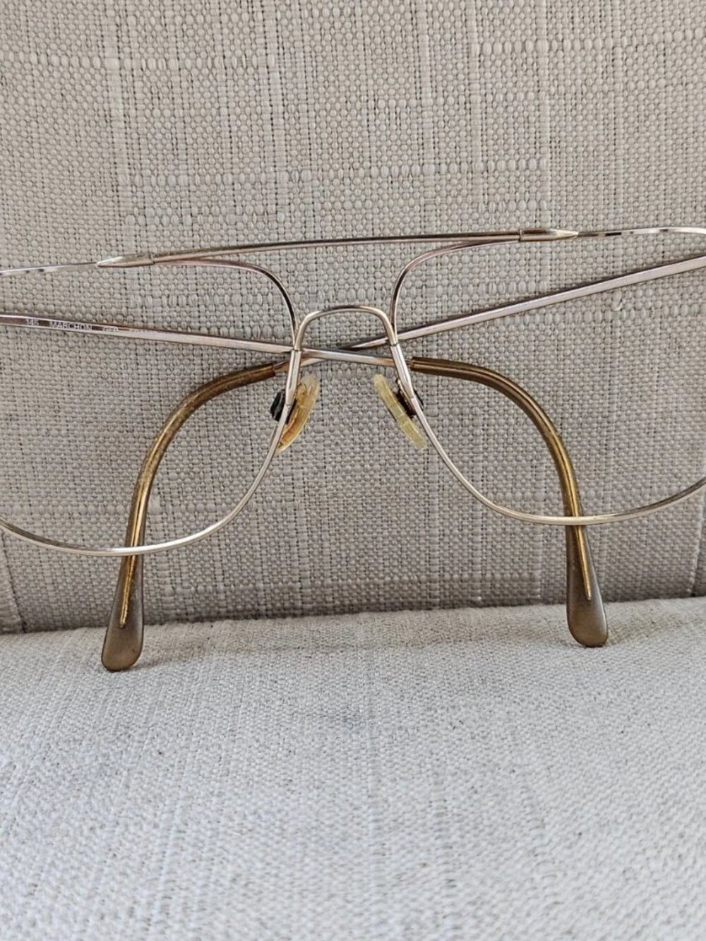 Vintage Marchon Autoflex Men Eyeglasses Frame Gold Electro Plated Eyewear Japan - Picture 4 of 11